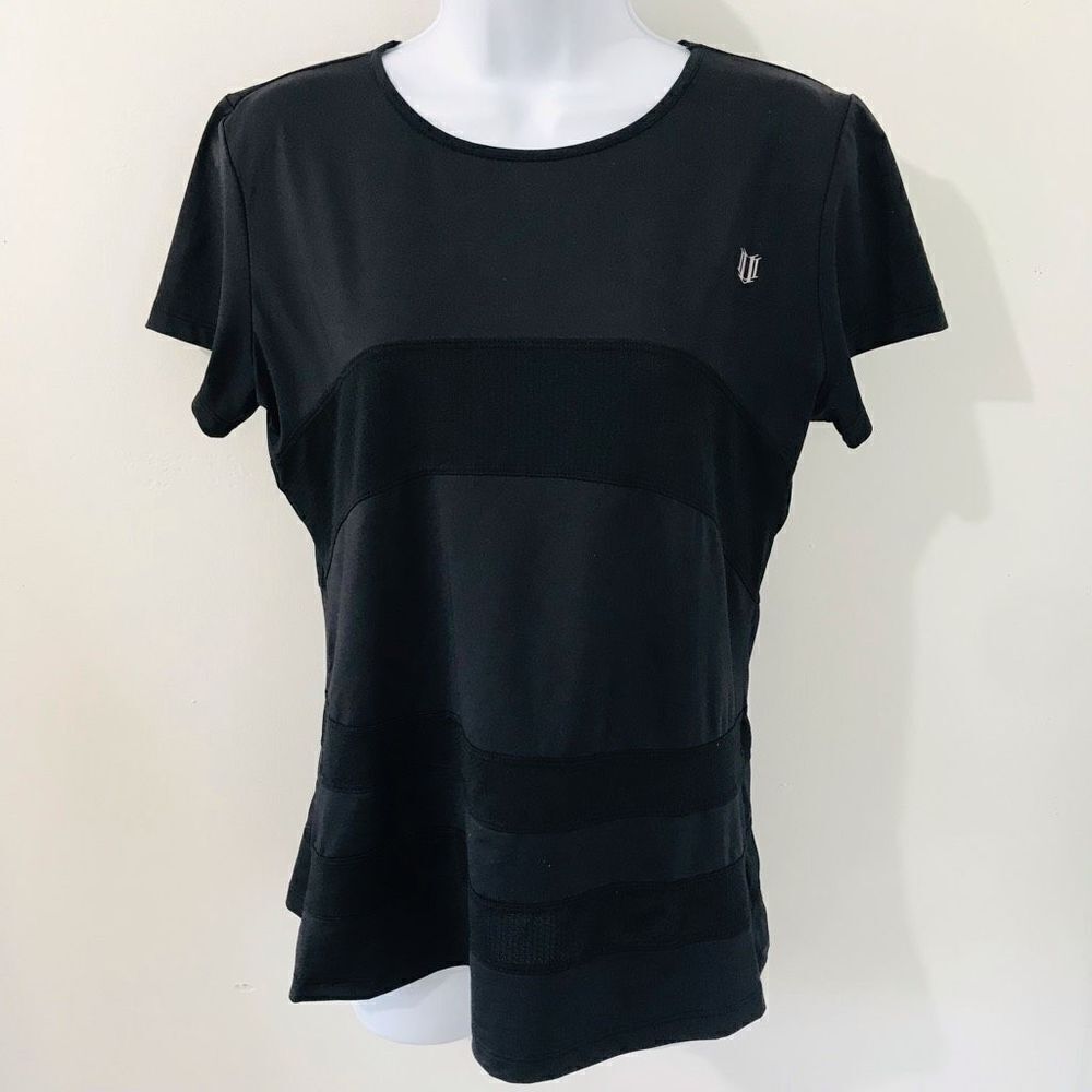 Eleven by Venus Williams black and dark blue t shirt size L.   A365￼